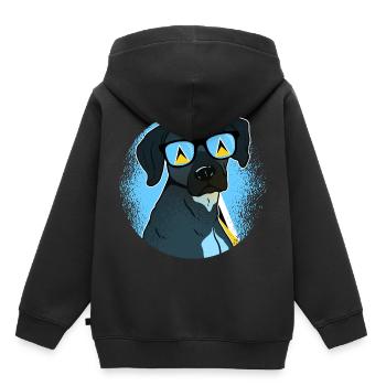 Sainte-Lucie - Sweat Premium à capuche enfant bio - noir - Dos - AI Model Kid Male (0cm)