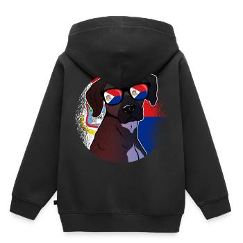 Sint Maarten - Kinder Premium Organic Hoodie - Schwarz - Hinten - AI Model Kid Male (0cm)