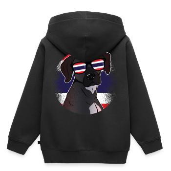 Thailand - Kinder Premium Organic Hoodie - Schwarz - Hinten - AI Model Kid Male (0cm)