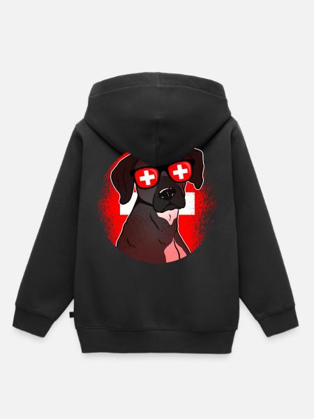 Schweiz - Kinder Premium Organic Hoodie - Schwarz