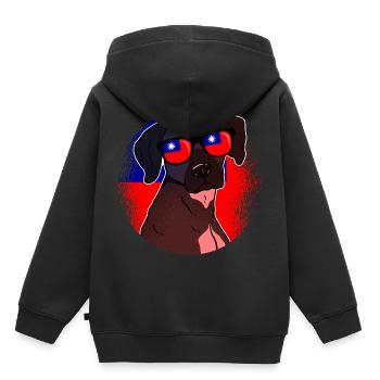 Taïwan - Sweat Premium à capuche enfant bio - noir - Dos - AI Model Kid Male (0cm)