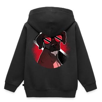 Trinité et Tobago - Sweat Premium à capuche enfant bio - noir - Dos - AI Model Kid Male (0cm)