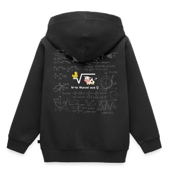 Racine n-ième de Q mathématicien mathématicien - Sweat Premium à capuche enfant bio - noir - Dos - AI Model Kid Male (0cm)