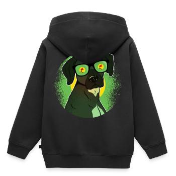 Zaïre - Sweat Premium à capuche enfant bio - noir - Dos - AI Model Kid Male (0cm)