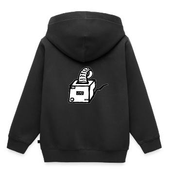 Imprimante de reçus Gastro Gastronomie - Sweat Premium à capuche enfant bio - noir - Dos - AI Model Kid Male (0cm)