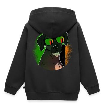 Sambia - Kinder Premium Organic Hoodie - Schwarz - Hinten - AI Model Kid Male (0cm)