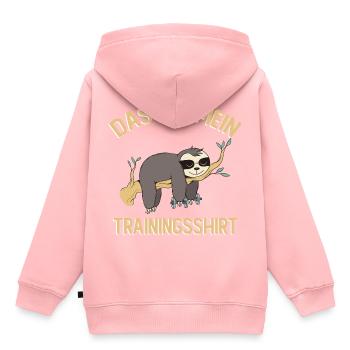 Das Ist Mein Trainingsshirt - Kinder Premium Organic Hoodie - Rosa - Hinten - AI Model Kid Female (0cm)