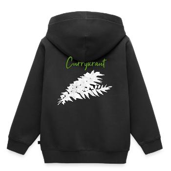 Herbes au curry - Sweat Premium à capuche enfant bio - noir - Dos - AI Model Kid Male (0cm)