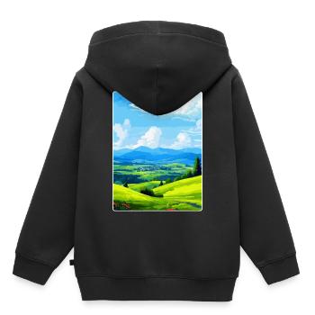 Sauerland Allemagne Affiche de voyage vintage souvenir - Sweat Premium à capuche enfant bio - noir - Dos - AI Model Kid Male (0cm)