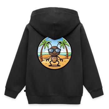Ameise lustige Cartoon Sommer Strand Sonnenbrille Aufkleber - Kinder Premium Organic Hoodie - Schwarz - Hinten - AI Model Kid Male (0cm)
