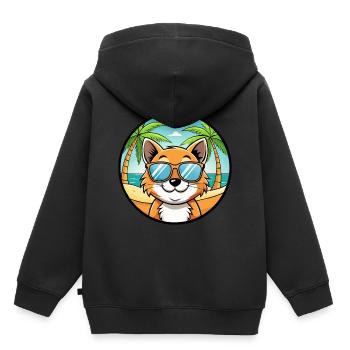 Bambino Cat Breed Cartoon Lunettes de soleil Beach - Sweat Premium à capuche enfant bio - noir - Dos - AI Model Kid Male (0cm)
