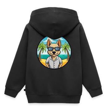 Lunettes de soleil Braque Saint Germain Dog Breed Cartoon - Sweat Premium à capuche enfant bio - noir - Dos - AI Model Kid Male (0cm)