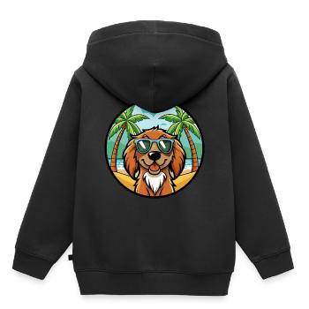 Boykin Spaniel Dog Breed Cartoon Sunglasses Beach - Kids Premium Organic Hoodie - black - Back - AI Model Kid Male (0cm)