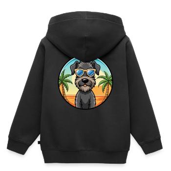 Kerry Blue Terrier Hunderasse Cartoon Sonnenbrille - Kinder Premium Organic Hoodie - Schwarz - Hinten - AI Model Kid Male (0cm)