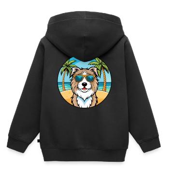 Katalanische Schäferhundrasse Cartoon Sonnenbrille Strand - Kinder Premium Organic Hoodie - Schwarz - Hinten - AI Model Kid Male (0cm)