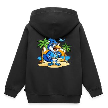 Lunettes de soleil Blue Jay Funny Cartoon Summer Beach - Sweat Premium à capuche enfant bio - noir - Dos - AI Model Kid Male (0cm)