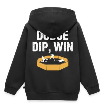Dip Win Gaga Ball Master - Kinder Premium Organic Hoodie - Schwarz - Hinten - AI Model Kid Male (0cm)