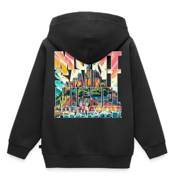 Mont Saint-Michel - Kids Premium Organic Hoodie - black - Back - AI Model Kid Male (0cm)