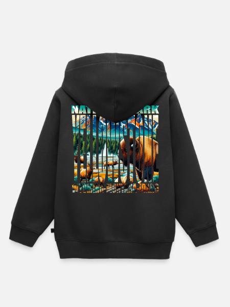 YELLOWSTONE - Kinder Premium Organic Hoodie - Schwarz