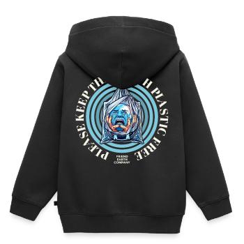 Sol sans plastique - Sweat Premium à capuche enfant bio - noir - Dos - AI Model Kid Male (0cm)