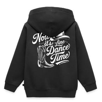 Danse en ligne Temps Temps pour danser Danse en ligne - Sweat Premium à capuche enfant bio - noir - Dos - AI Model Kid Male (0cm)