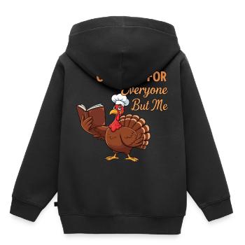 Cooking grouch turkey - Kids Premium Organic Hoodie - black - Back - AI Model Kid Male (0cm)