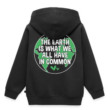 Jour de la Terre - Sweat Premium à capuche enfant bio - noir - Dos - AI Model Kid Male (0cm)