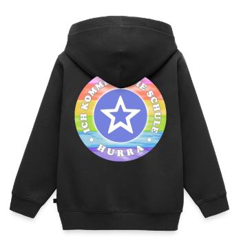 Einschulung - Schulkind - Kinder Premium Organic Hoodie - Schwarz - Hinten - AI Model Kid Male (0cm)