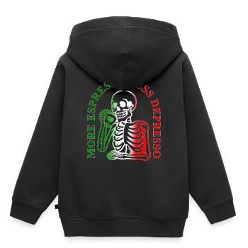 Expresso - Sweat Premium à capuche enfant bio - noir - Dos - AI Model Kid Male (0cm)