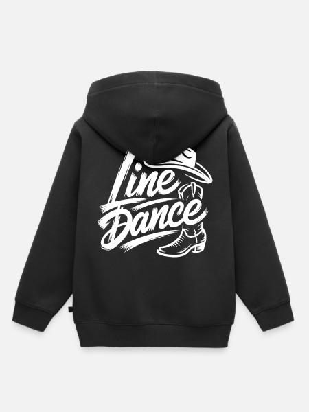 Line Dance Cowboy Spirit - Kinder Premium Organic Hoodie - Schwarz
