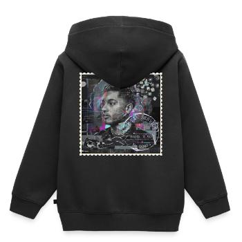 BRIEFMARKENJAHR 2010 - Kinder Premium Organic Hoodie - Schwarz - Hinten - AI Model Kid Male (0cm)