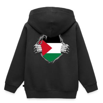Free Palestine Palästinensische Palästina T-Shirt - Kinder Premium Organic Hoodie - Schwarz - Hinten - AI Model Kid Male (0cm)