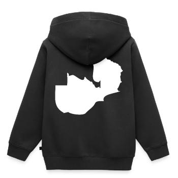 Sambia Landkarte Flagge - Kinder Premium Organic Hoodie - Schwarz - Hinten - AI Model Kid Male (0cm)