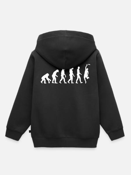 The Frisbee Evolution - Kinder Premium Organic Hoodie - Schwarz