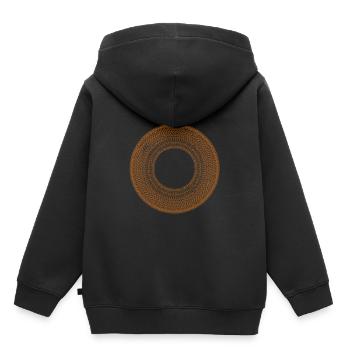 Orange cycle - Sweat Premium à capuche enfant bio - noir - Dos - AI Model Kid Male (0cm)
