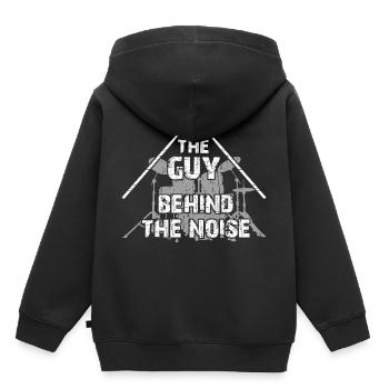 Boys love drums - the boy on the drum kit - Kids Premium Organic Hoodie - black - Back - AI Model Kid Male (0cm)