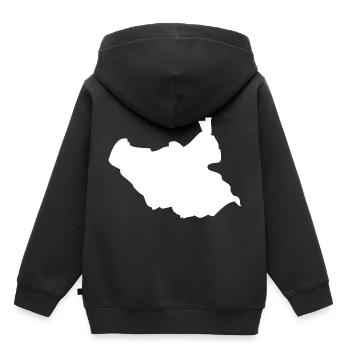 South Sudan map flag - Kids Premium Organic Hoodie - black - Back - AI Model Kid Male (0cm)