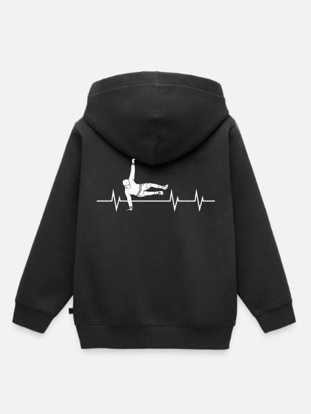 Hartslag van Parcour - Kinder Premium hoodie biologisch - zwart