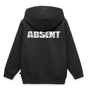 Absent - absent, disant - Sweat Premium à capuche enfant bio - noir - Dos - AI Model Kid Male (0cm)