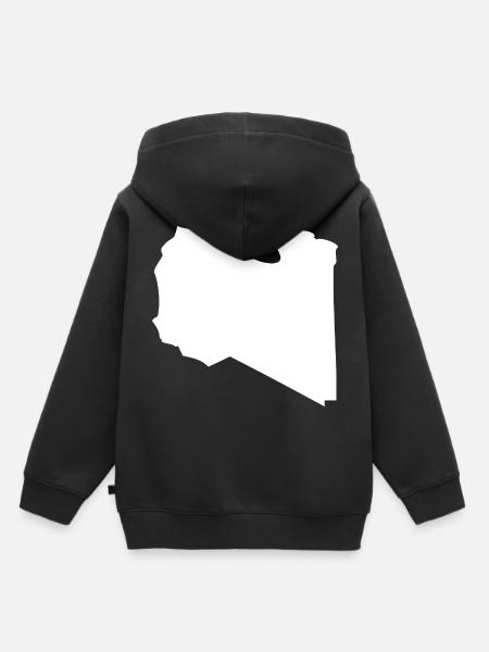 Libyen Landkarte Flagge - Kinder Premium Organic Hoodie - Schwarz