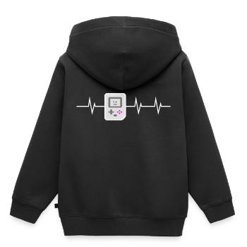 Press Start - I love Retro Gaming - Kinder Premium Organic Hoodie - Schwarz - Hinten - AI Model Kid Male (0cm)