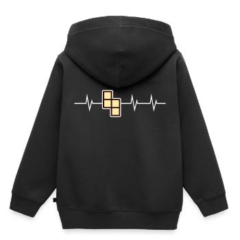 I love Retro Gaming - Block Edition - Kinder Premium Organic Hoodie - Schwarz - Hinten - AI Model Kid Male (0cm)
