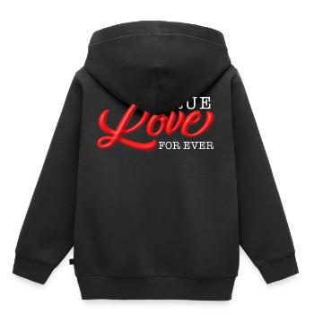 True love for ever - Kids Premium Organic Hoodie - black - Back - AI Model Kid Male (0cm)