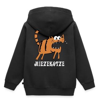 Miezekotze - Miezekatze Lustige Katze - Kinder Premium Organic Hoodie - Schwarz - Hinten - AI Model Kid Male (0cm)