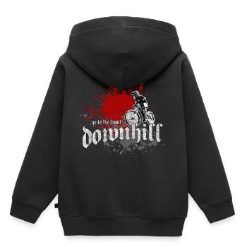 descente - VTT - Sweat Premium à capuche enfant bio - noir - Dos - AI Model Kid Male (0cm)