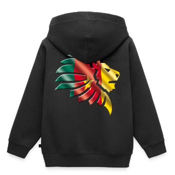 Kamerun - Kinder Premium Organic Hoodie - Schwarz - Hinten - AI Model Kid Male (0cm)