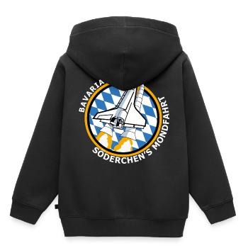 Bavaria One - Söderchen’s Lune ! - Sweat Premium à capuche enfant bio - noir - Dos - AI Model Kid Male (0cm)
