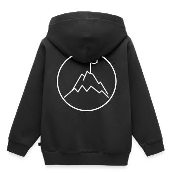 sommet de la montagne - Sweat Premium à capuche enfant bio - noir - Dos - AI Model Kid Male (0cm)
