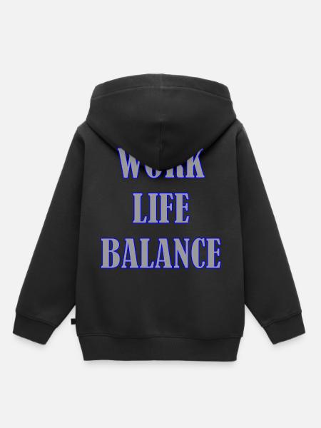 WORK LIFE BALANCE - Kinder Premium Organic Hoodie - Schwarz