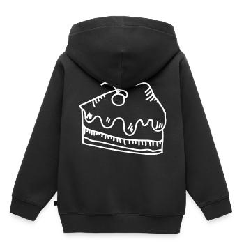 Gâteau - Sweat Premium à capuche enfant bio - noir - Dos - AI Model Kid Male (0cm)